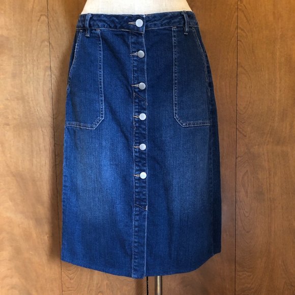 Est.1948 Denim Button Down, 4 Pockets, Pencil Skirt - Picture 1 of 5